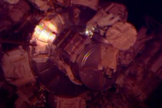 NASA astronaut Mike Hopkins floats outside the International Space Station on Dec. 24, 2013.