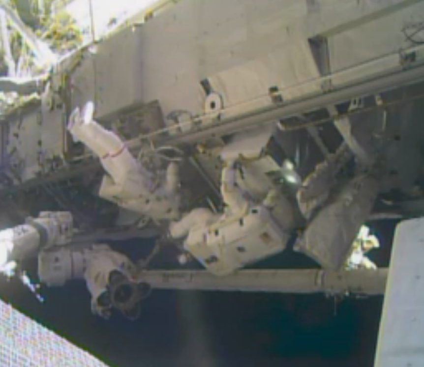 Hopkins and Mastracchio Install Pump Module