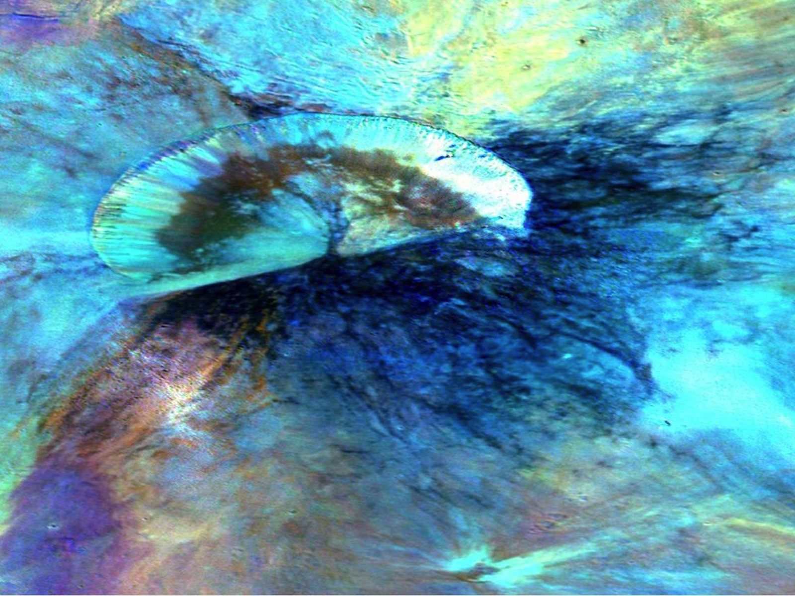 Crater Antonia Colorized Composite in Blue