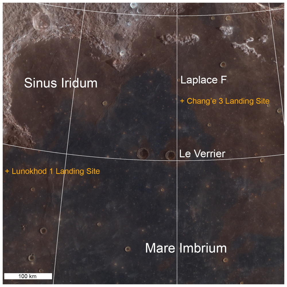 Chang'e 3 Landing Site Map