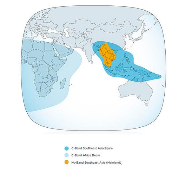 Thaicom 6 Communications Service Footprint