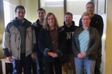 Crew 133, led by the University of North Dakota, hours before departing for Mars Desert Research Station. From left, Pedro Diaz-Rubin, Matthieu Komorowski, Elizabeth Howell, Joseph Jessup, Paula Crock and Gordon Gartrelle.