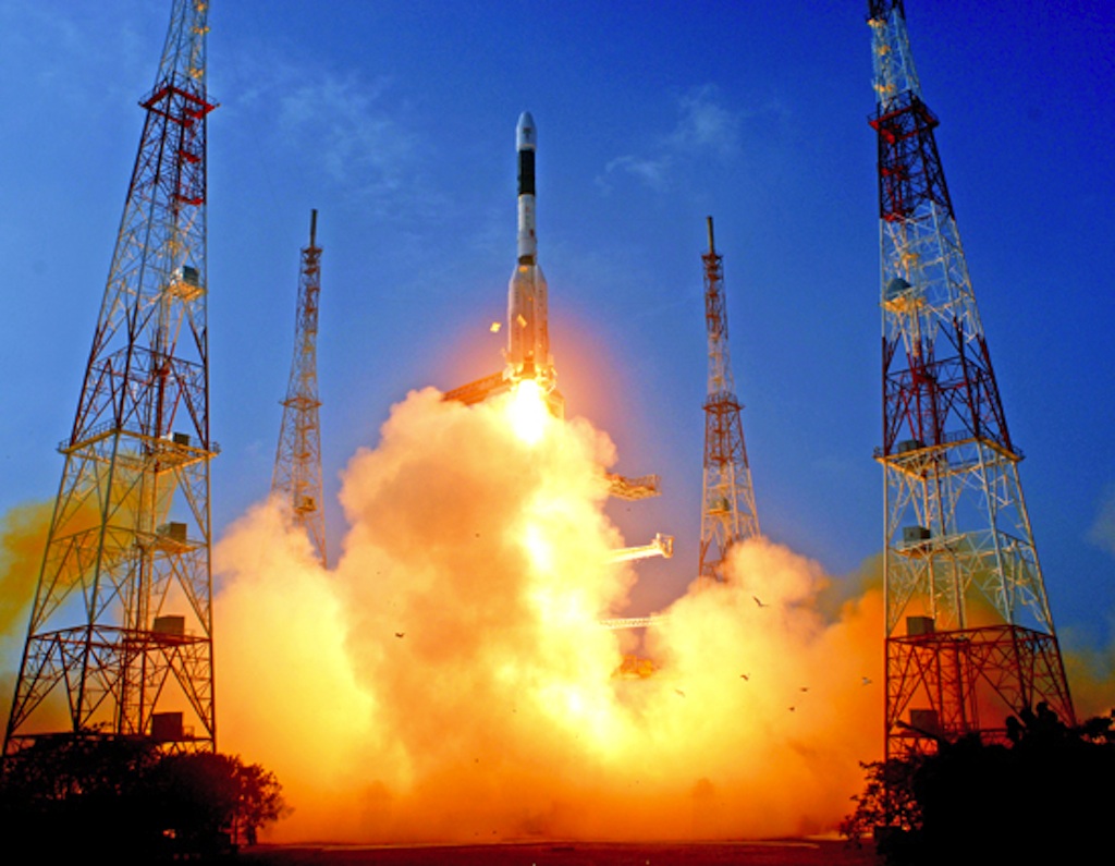 GSLV-D5 Takes Off with GSAT-14 Satellite