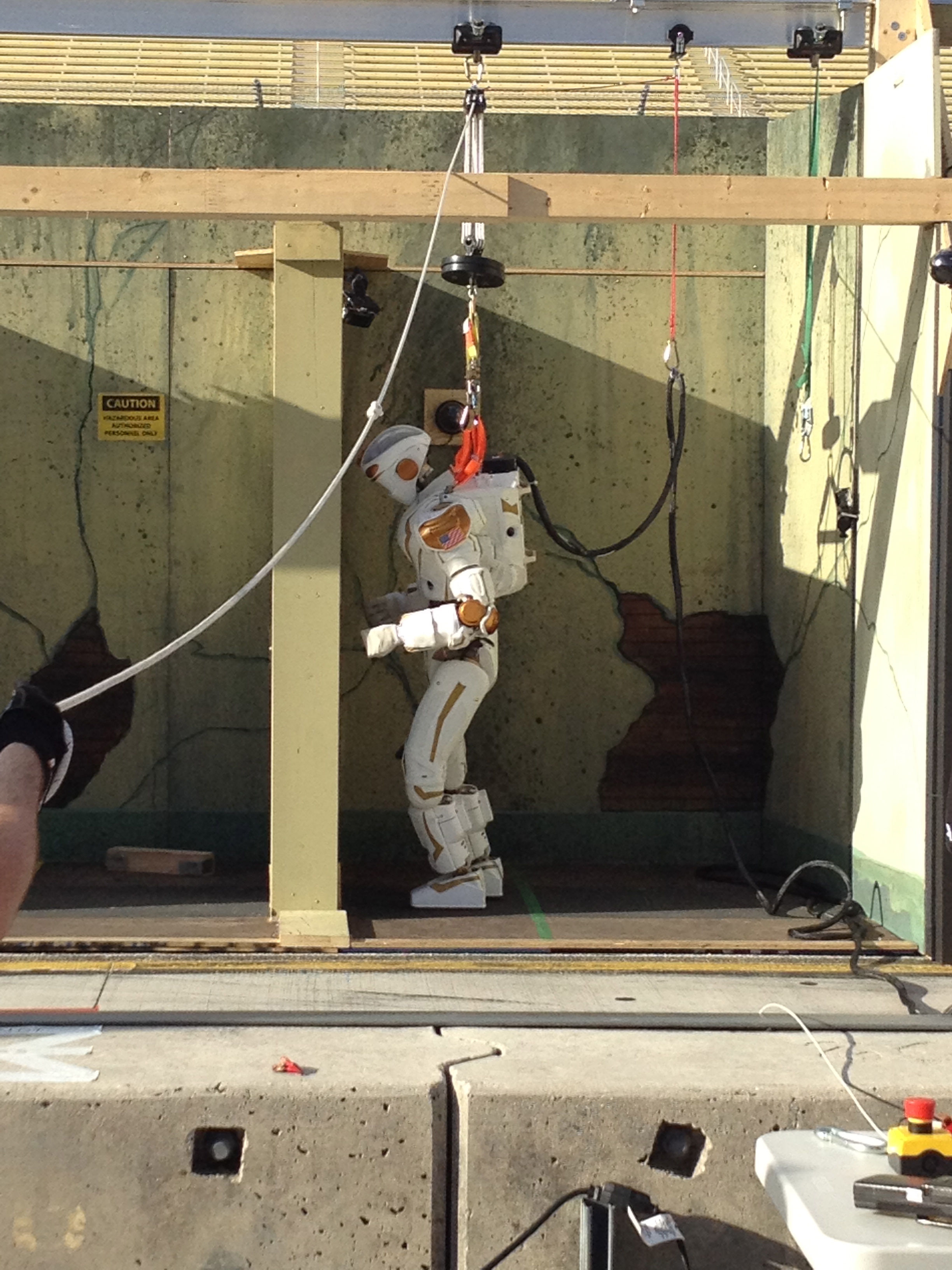 Valkyrie Studies Doorknob at Darpa Robotics Challenge