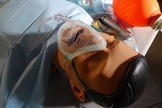 This 10-kilogram mannequin was used to show untrained crew members how to administer anesthesia and insert tubes inside the "patient's" throat. France's Lille 2 University mannequin was at Utah's Mars Desert Research Station.