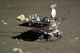 Yutu moon rover was photographed by the Chang'e 3 lander on Dec. 16, 2013. On January 10, 2014, the Chinese Academy of Sciences published photographs of the moon and Earth taken by the Chang'e 3 lander and Yutu rover during the period of Dec. 14-26, 2013. The Chinese spacecraft landed on the moon on Dec. 14, 2013.
