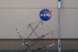 A first prototype, called ReCTeR, built by Ken Caluwaerts from Ghent University, Belgium. Also shown is the first rod of a new, larger, prototype able to roll robustly.