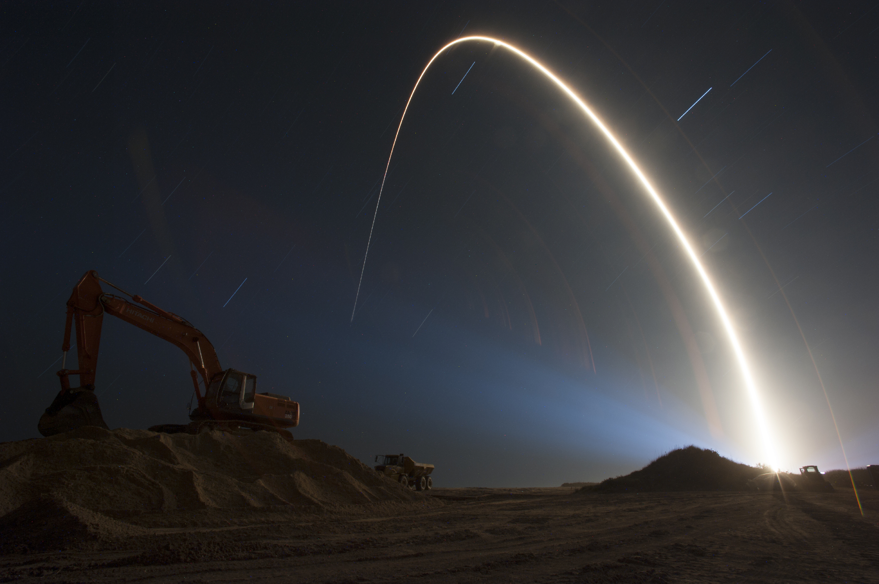 Stunning NASA Photo Shows Night Rocket Launch into Space