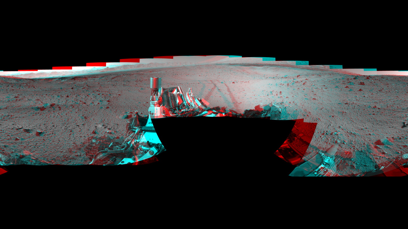 Full-Circle Vista During Curiosity's Approach to 'Dingo Gap' (Stereo)