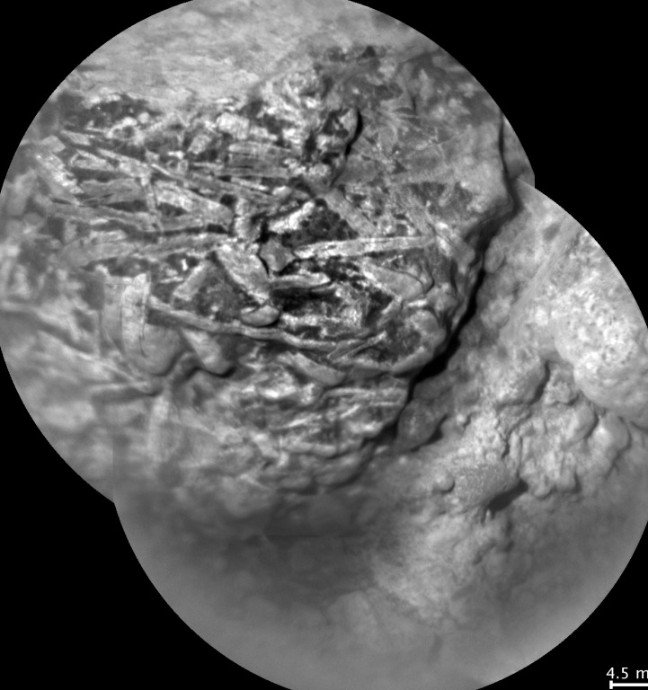 Crystal-Laden Martian Rock Examined by Curiosity's Laser Instrument