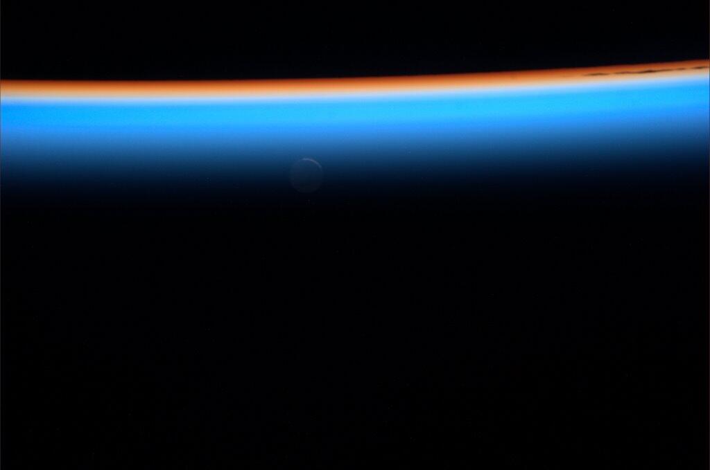 Sunrise and Barely Visible Moon