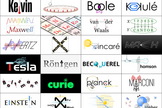 Dr. Prateek Lala created these "logotypes" for physicists, mathematicians, astronomers, and chemists.