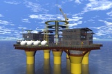 Space elevator makes use of an ocean platform to connect Earth with space.