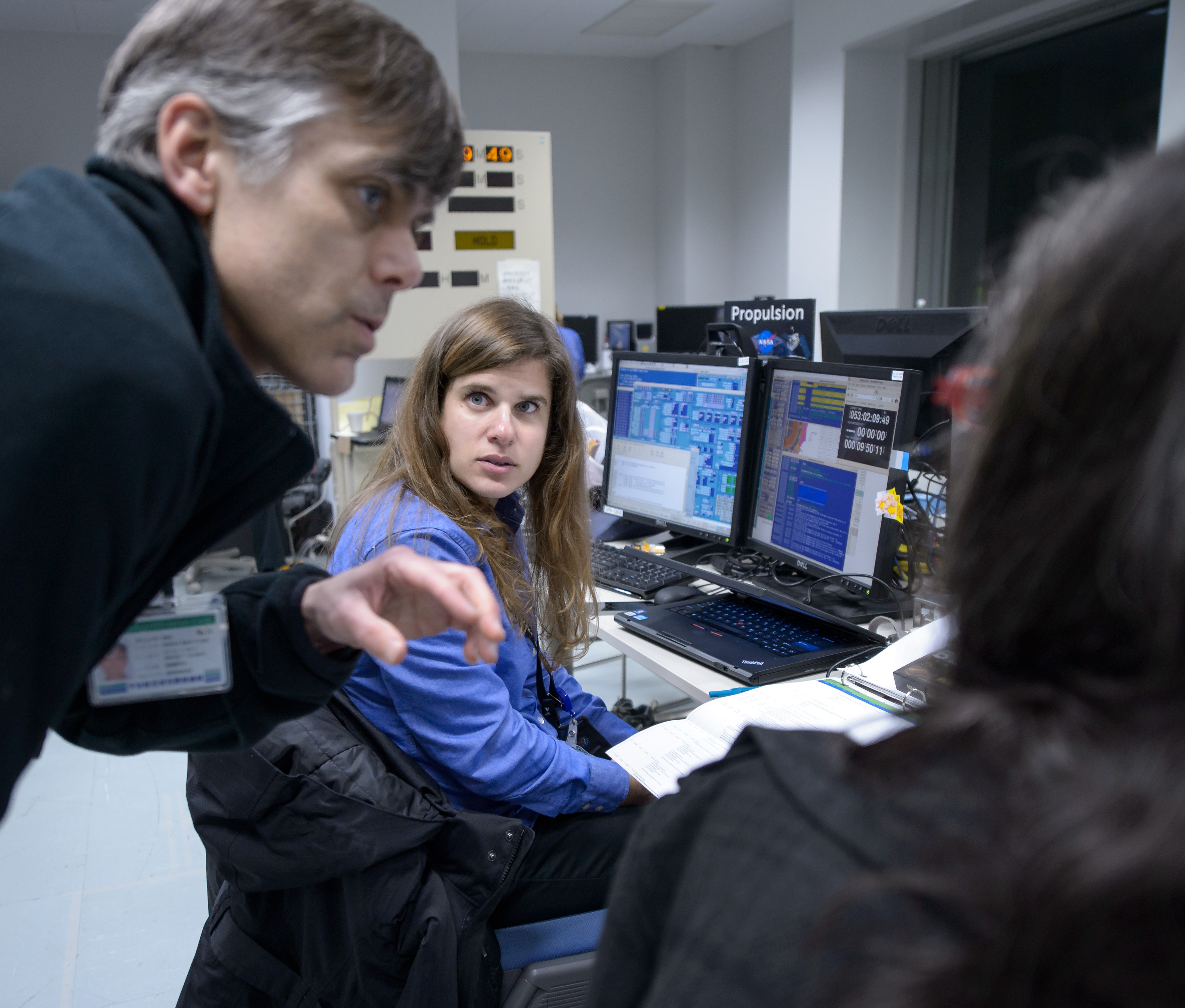 NASA Crew at Global Precipitation Measurement Launch Simulation
