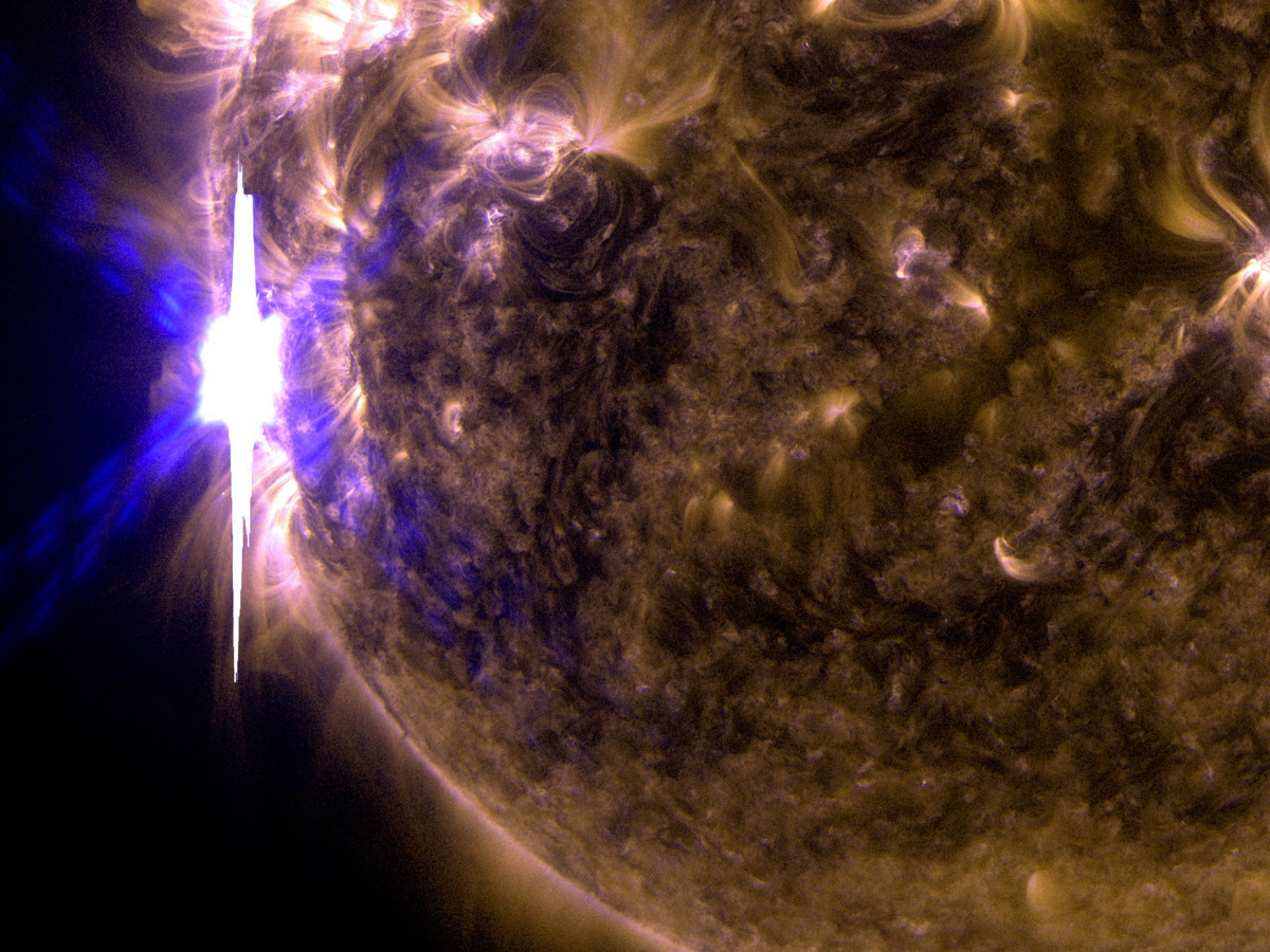 X-Class Solar Flare Cropped Image, Feb. 24, 2014.