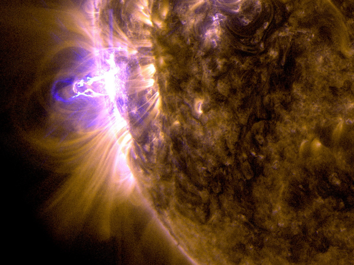 X-Class Solar Flare Cropped, Feb. 24, 2014, 7:45 p.m. EST