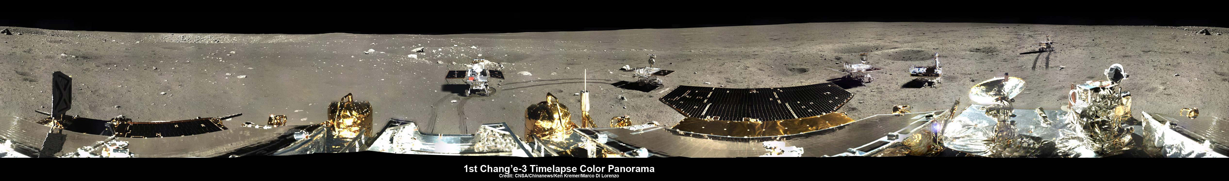 Chang'e-3, Yutu Rover Landing Site 5-Position Panorama