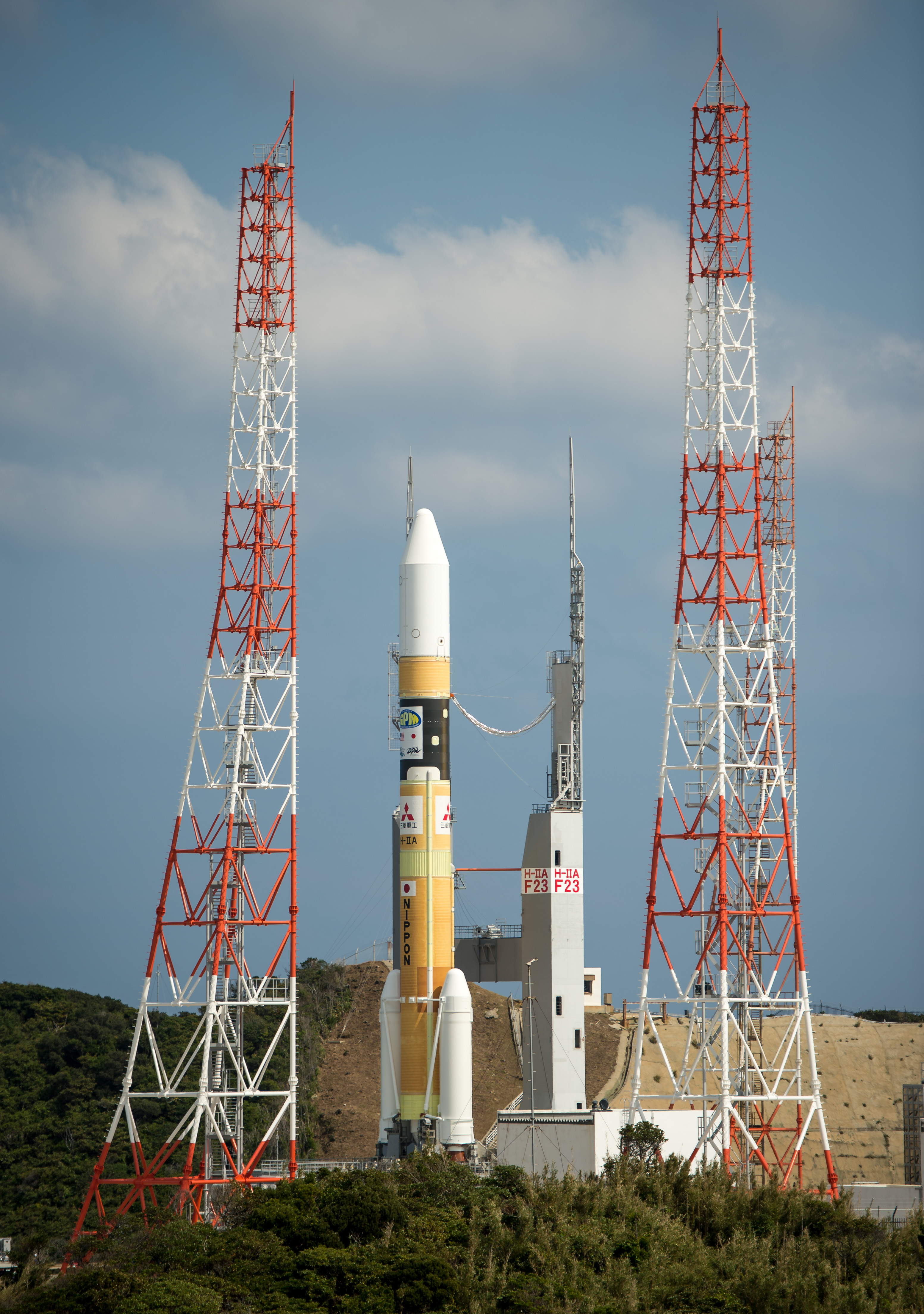 H-IIA Rocket Rolls Out to Launch Pad