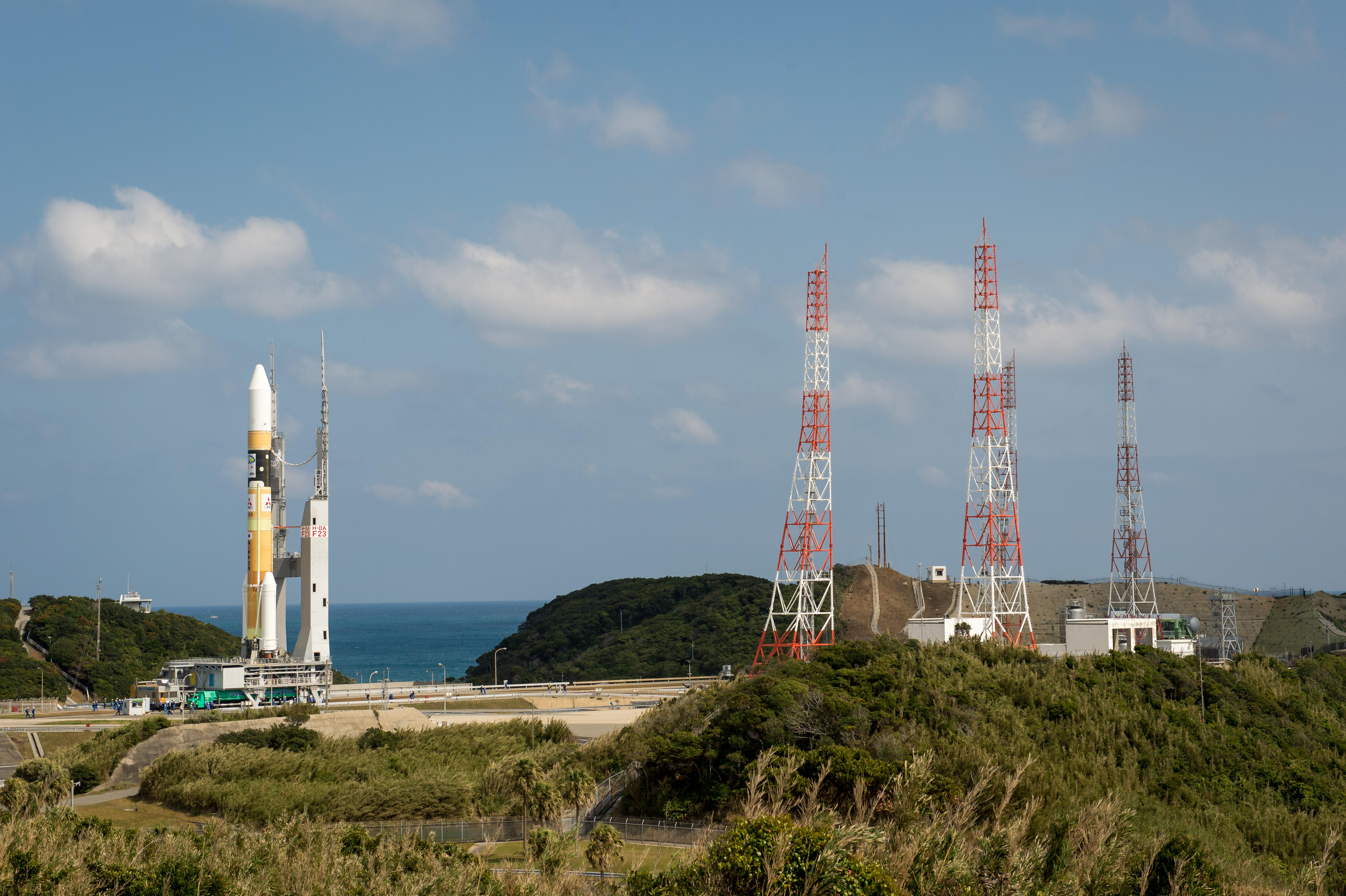 H-IIA Rocket Rolls Out for Global Precipitation Measurement Mission