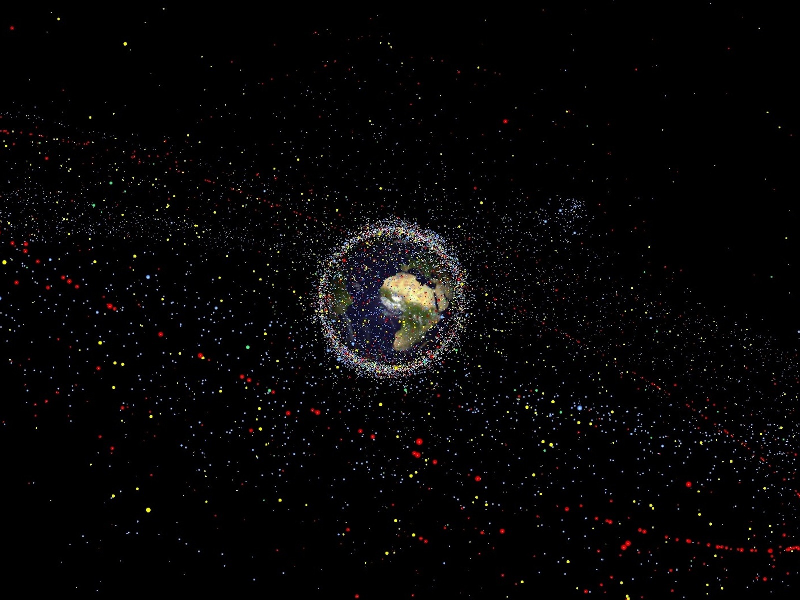 Space Junk Orbiting Earth