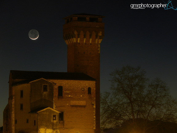Giuseppe Petricca sent Space.com this image of the moon over a citadel near the Arno River, in Pisa, Italy on March 3, 2014.