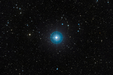 The star Beta Pictoris (center) is located 63 light-years from Earth in the constellation Pictor, the Painter, and is about 12 million years old and 75-percent more massive than our sun. Image from the European Southern Observatory's Digitized Sky Survey 2.