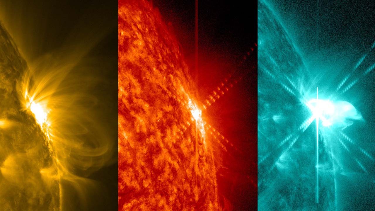 Sun Unleashes Intense Solar Flare as NASA Watches (Video)