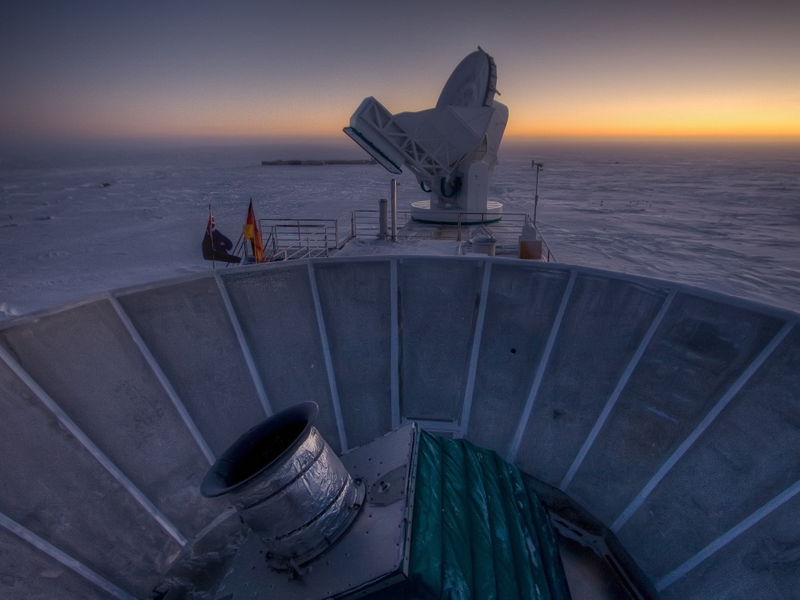 Sun Sets Behind BICEP2