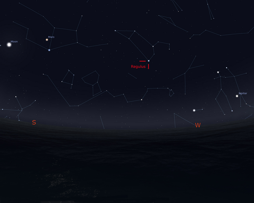 Oct. 15 - Occultation of Regulus