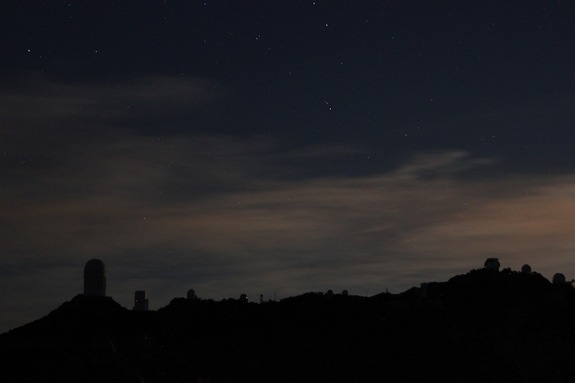 Kitt Peak National Observatory and the night sky as seen on the night of March 17, 2014 by Space.com's Megan Gannon at Kitt Peak, Arizona.