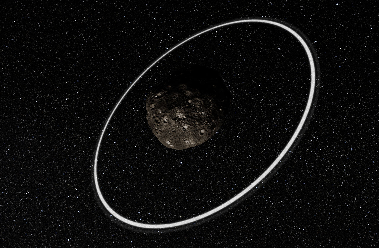 Artist’s Impression Close-Up of the Rings Around Chariklo