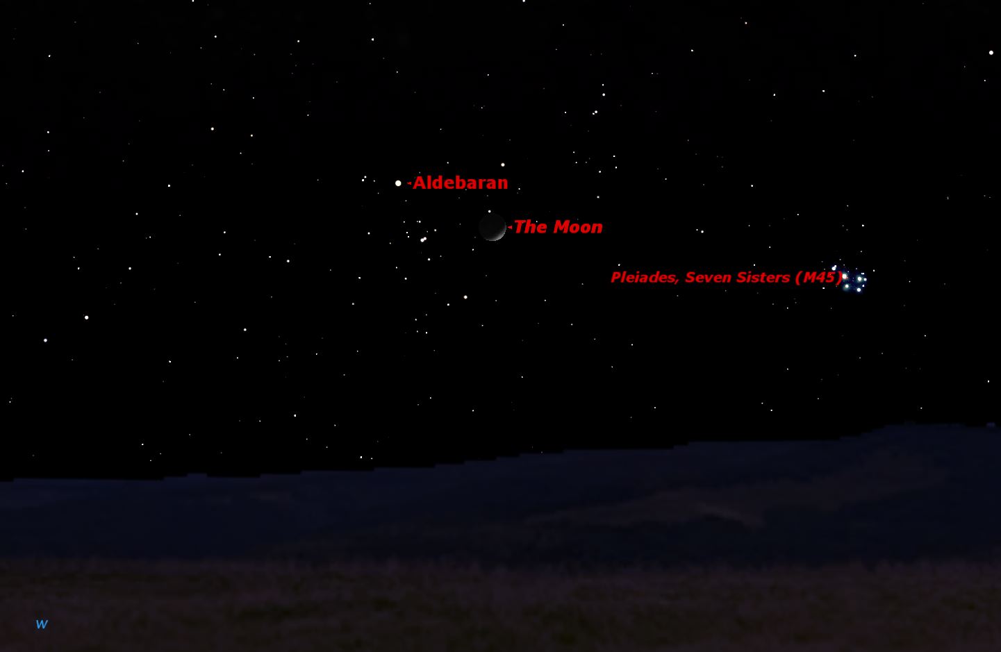 Aldebaran and the Moon, April 2014