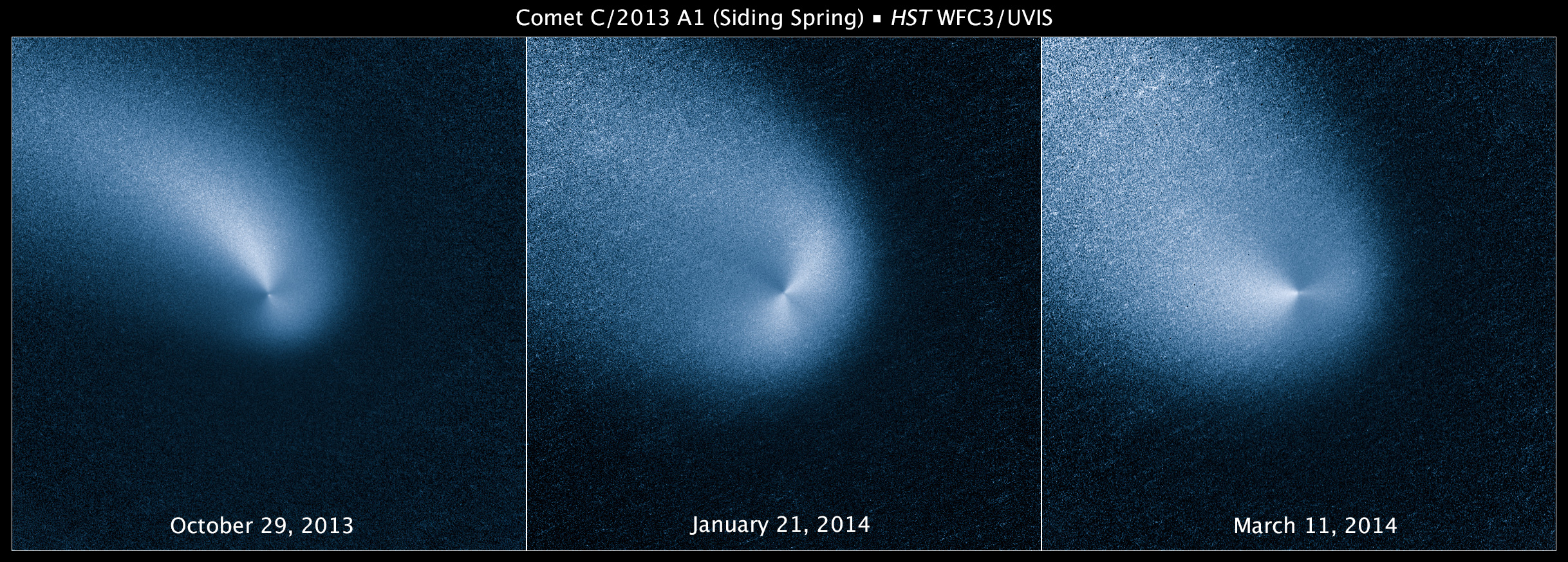 Comet C/2013 A1 Siding Spring: Jets Seen by Hubble