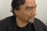 Actor Richard Hatch, who plays a Klingon in the fan film "Star Trek: Prelude to Axanar," during a makeup test.