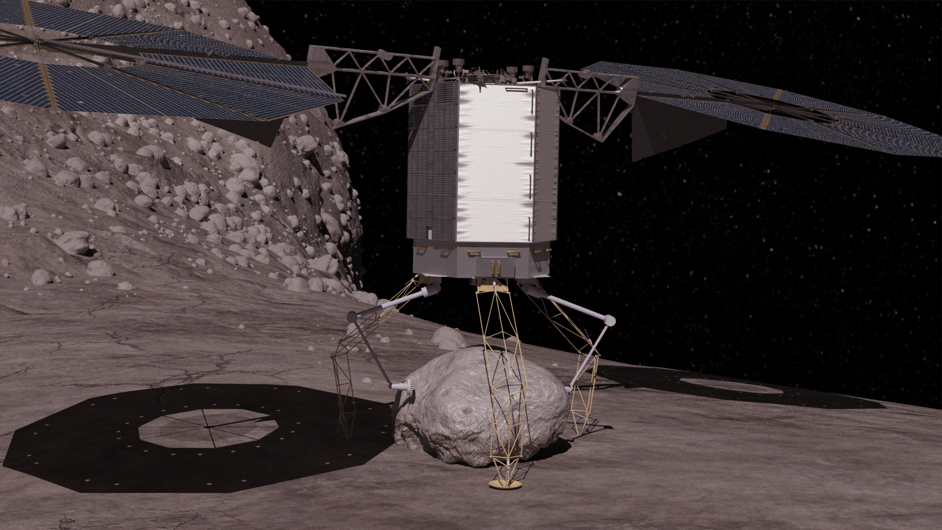 Asteroid Redirect Robotic Vehicle Concept Descends