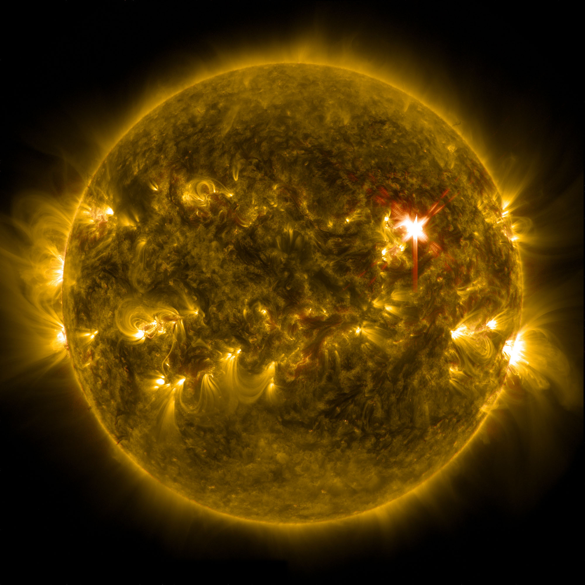 X1 Solar Flare of March 29, 2014: Full Disk View