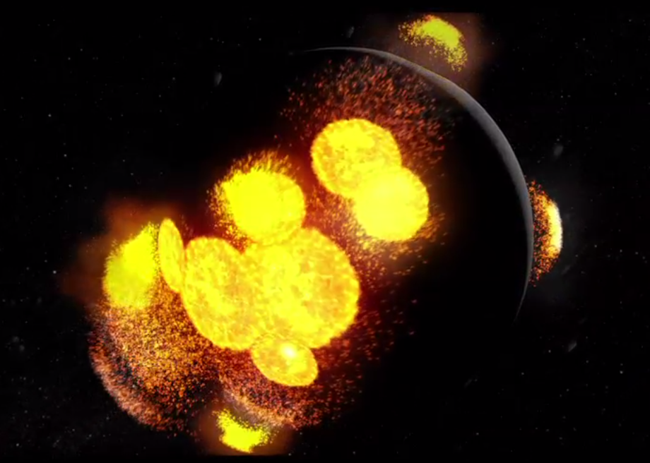 Asteroids pock-marked the moon