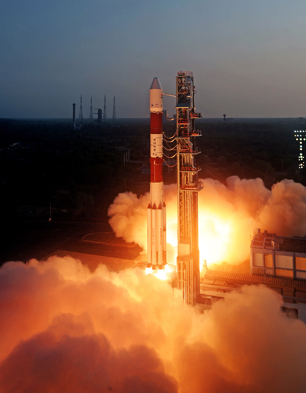 Polar Satellite Launch Vehicle C24 Take Off