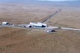 A 2005 picture of the Laser Interferometer Gravitational-Wave Observatory (LIGO) Hanford facility near Richland, Wash.