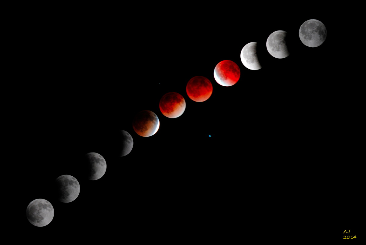 Total Lunar Eclipse of April 15, 2014, Over Nebraska