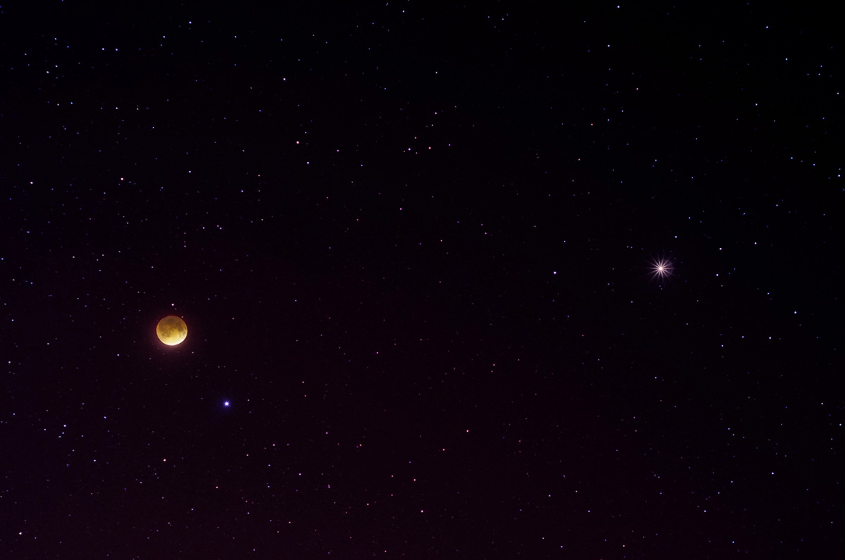 Total Lunar Eclipse and Mars