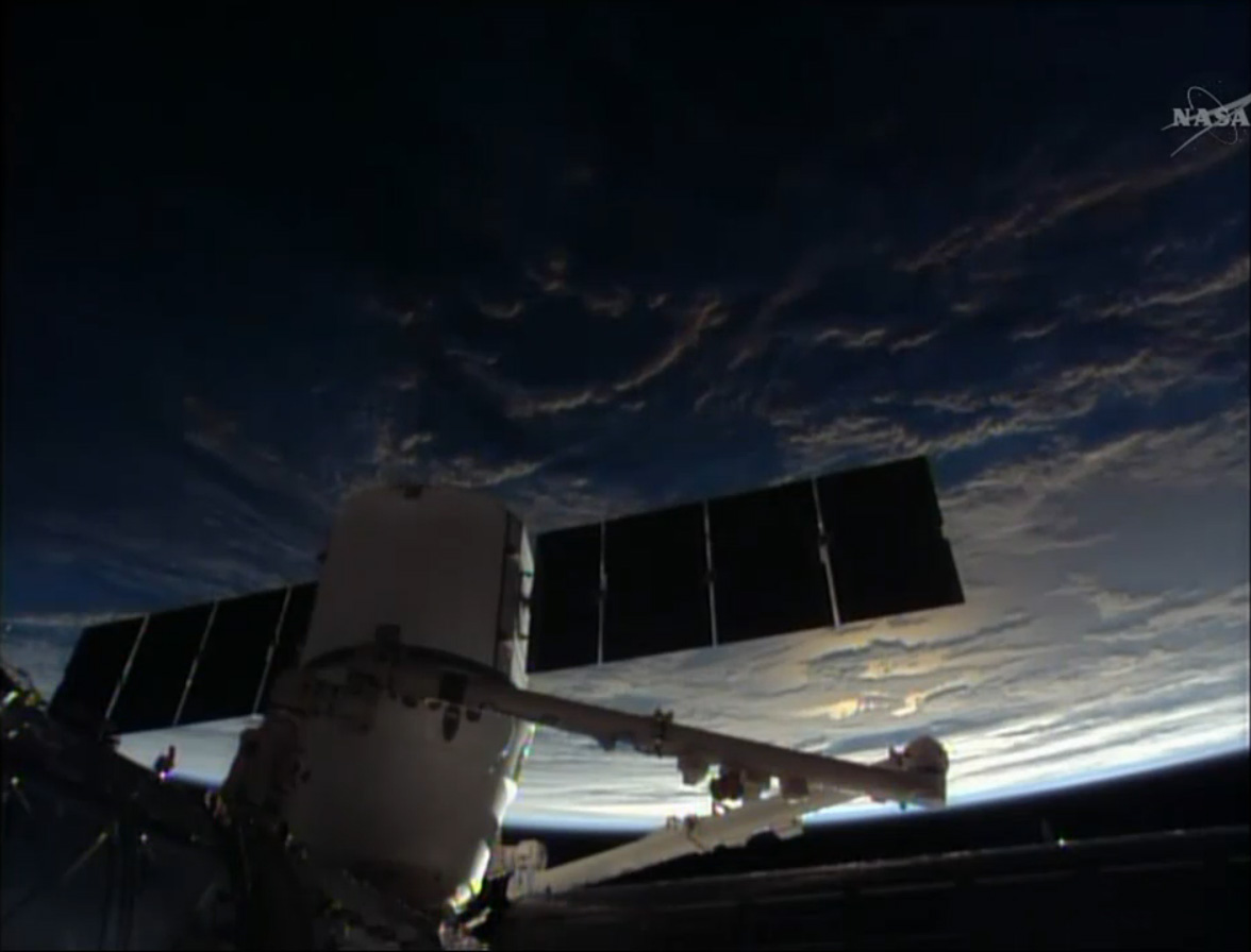 SpaceX Dragon and a Space Sunrise