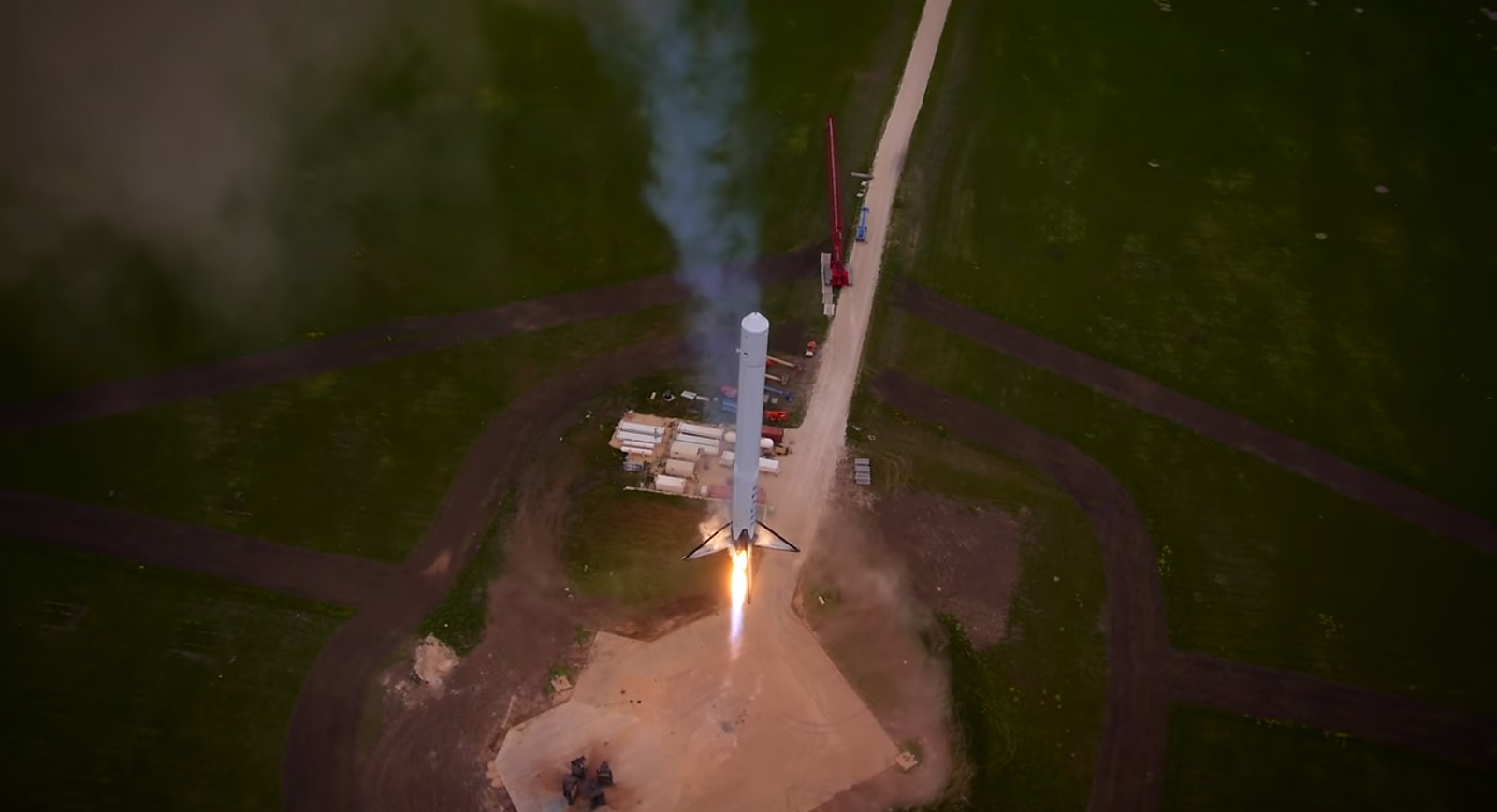 SpaceX F9R Reusable Rocket Descends
