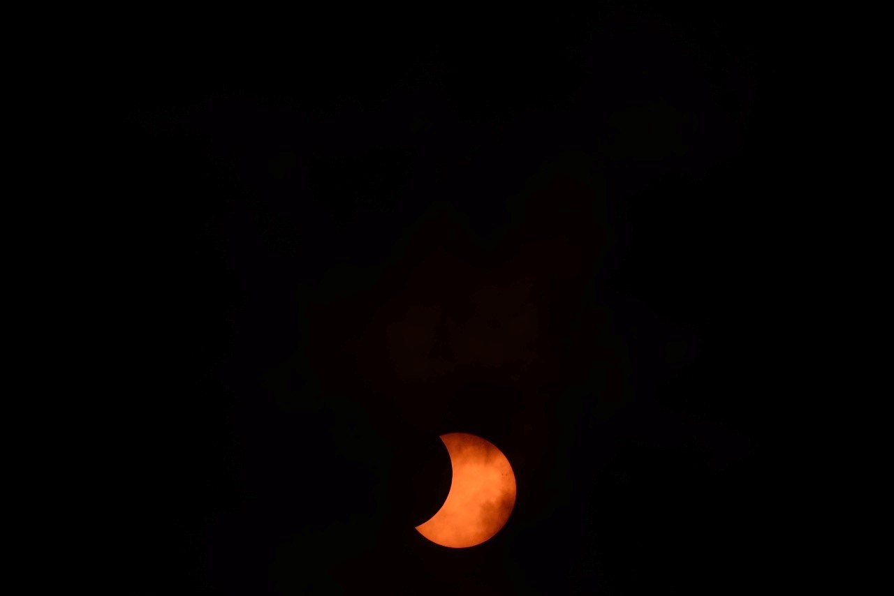 Solar Eclipse and Clouds on April 29: Jay Pasachoff