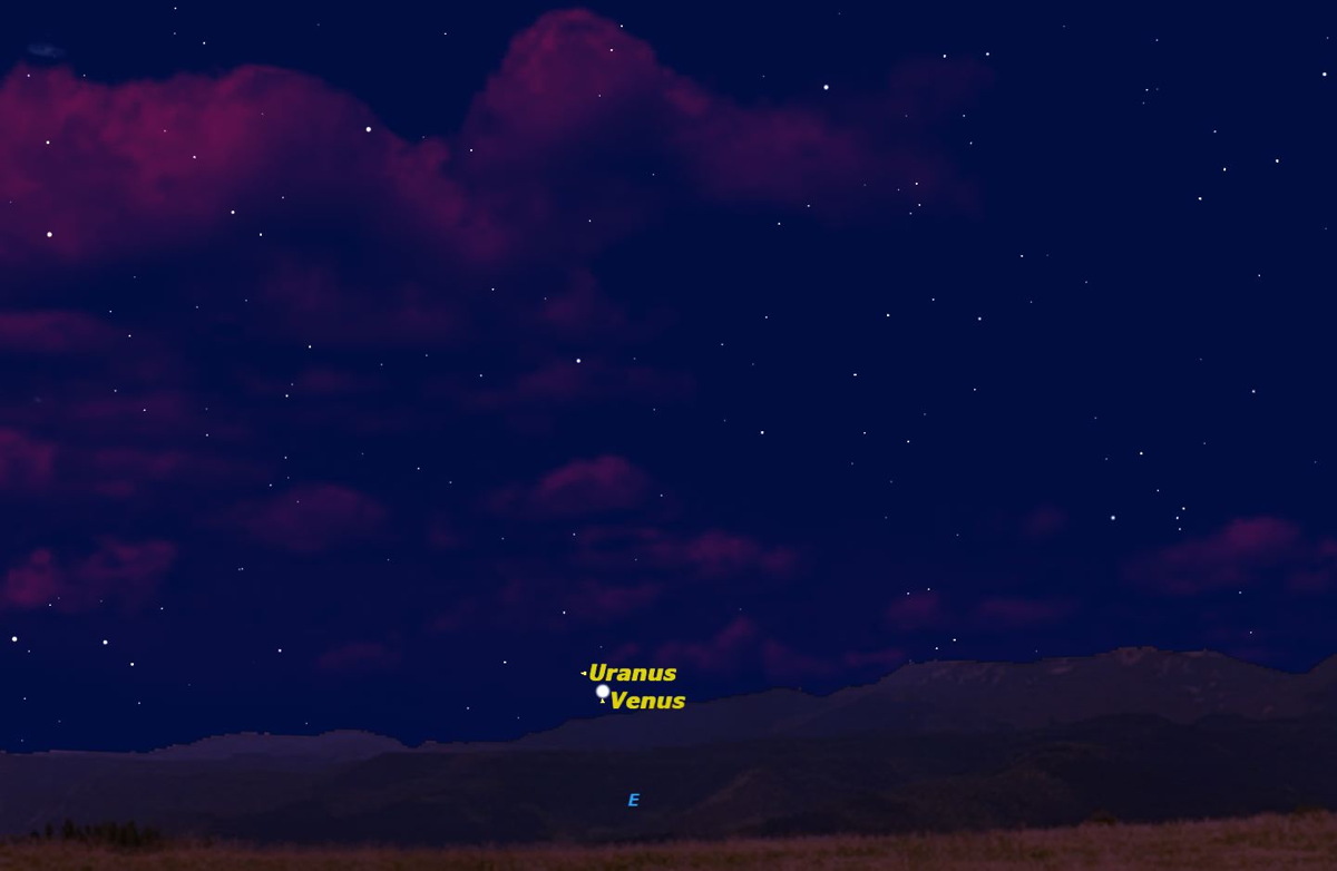 Venus and Uranus, May 2014