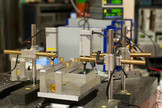 The gravity resonance spectrometer at the Vienna University of Technology used to study neutron behavior to glean insights into dark matter and dark energy.