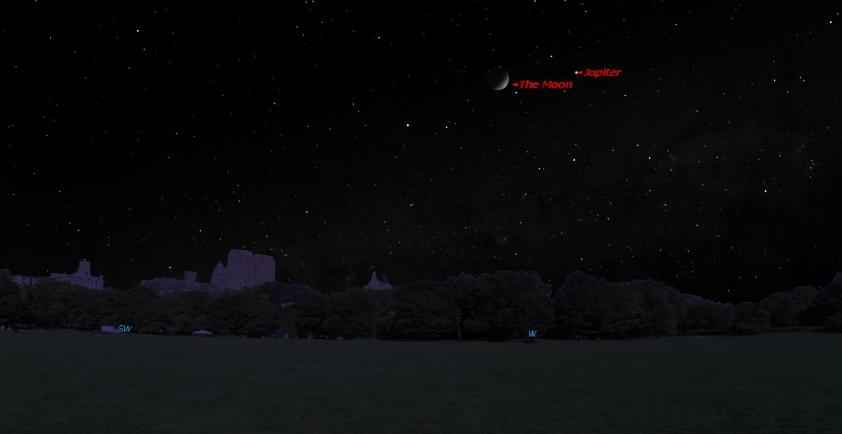 Jupiter Near Moon: May 4, 2014