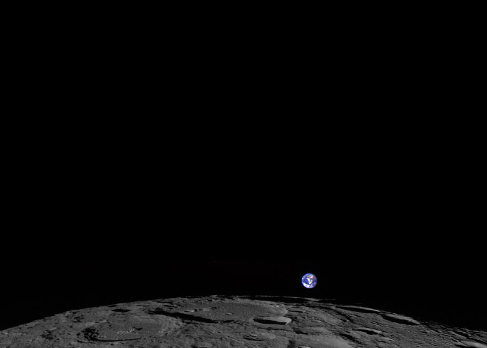 Earthrise From Moon Feb. 1, 2014