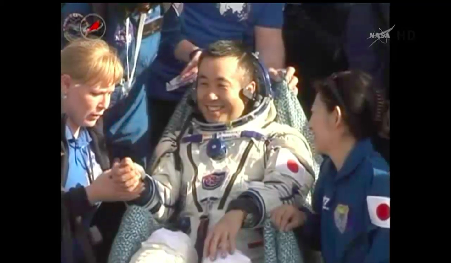Koichi Wakata After Touchdown on May 13, 2014