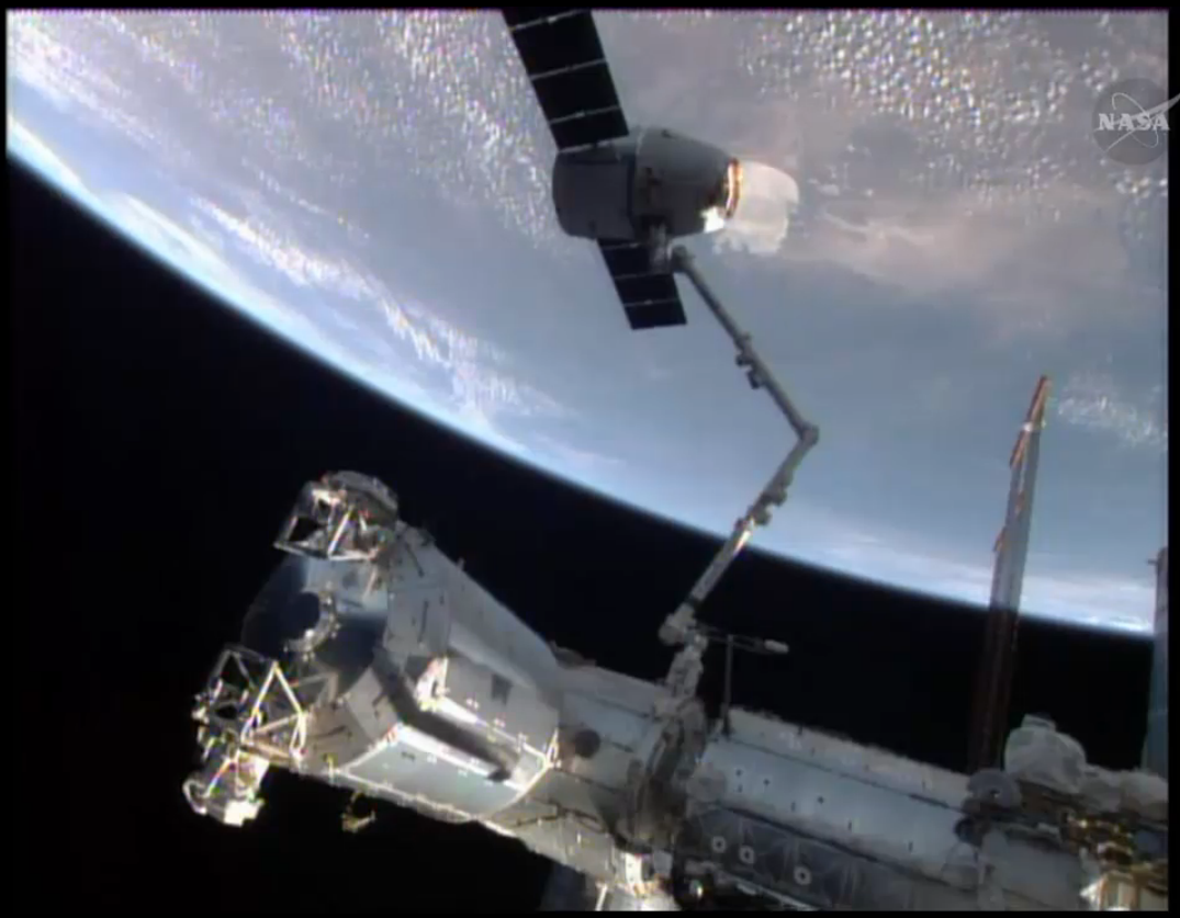 Dragon Orbits with Space Station